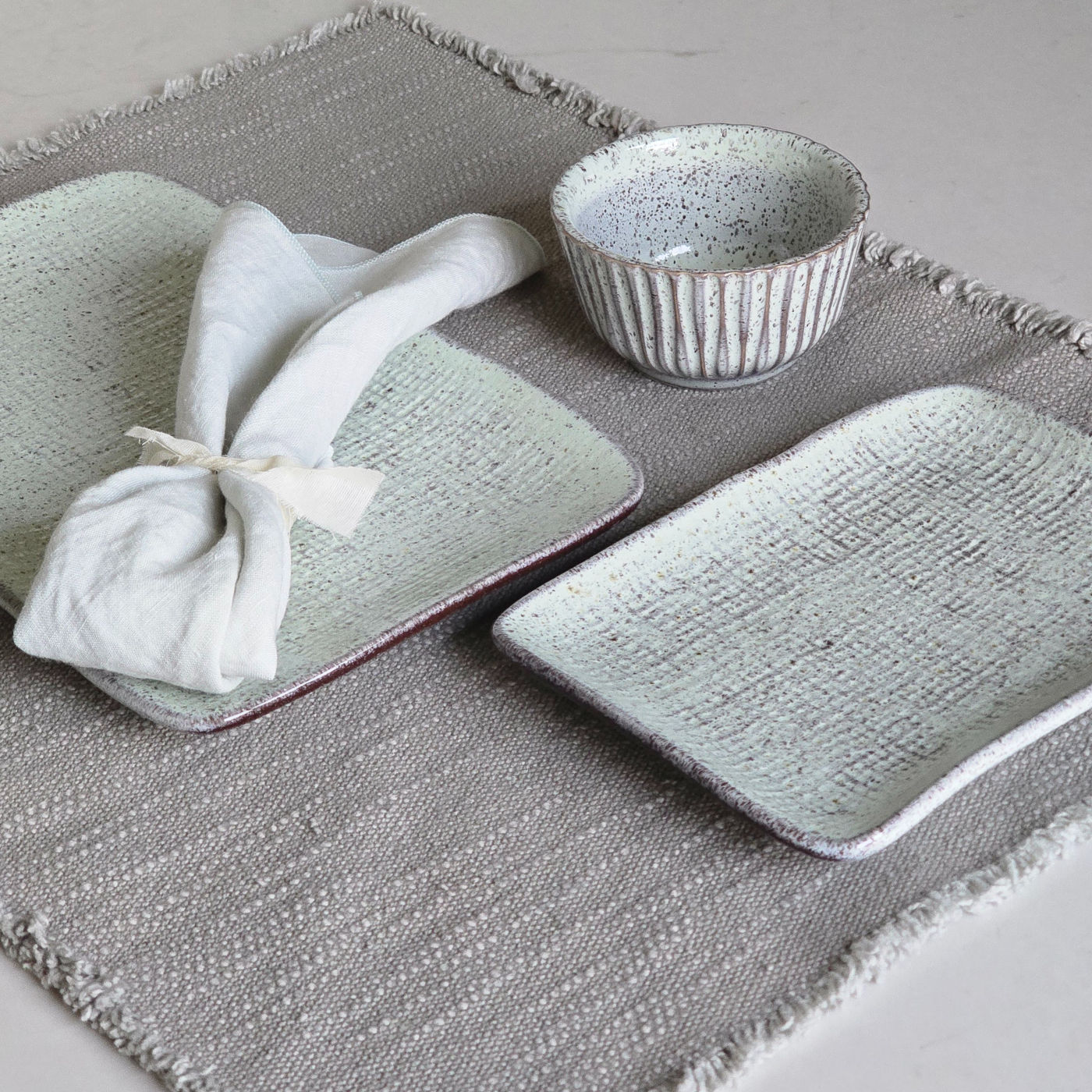 Minted Sage Organic Ceramic Bowls Sets