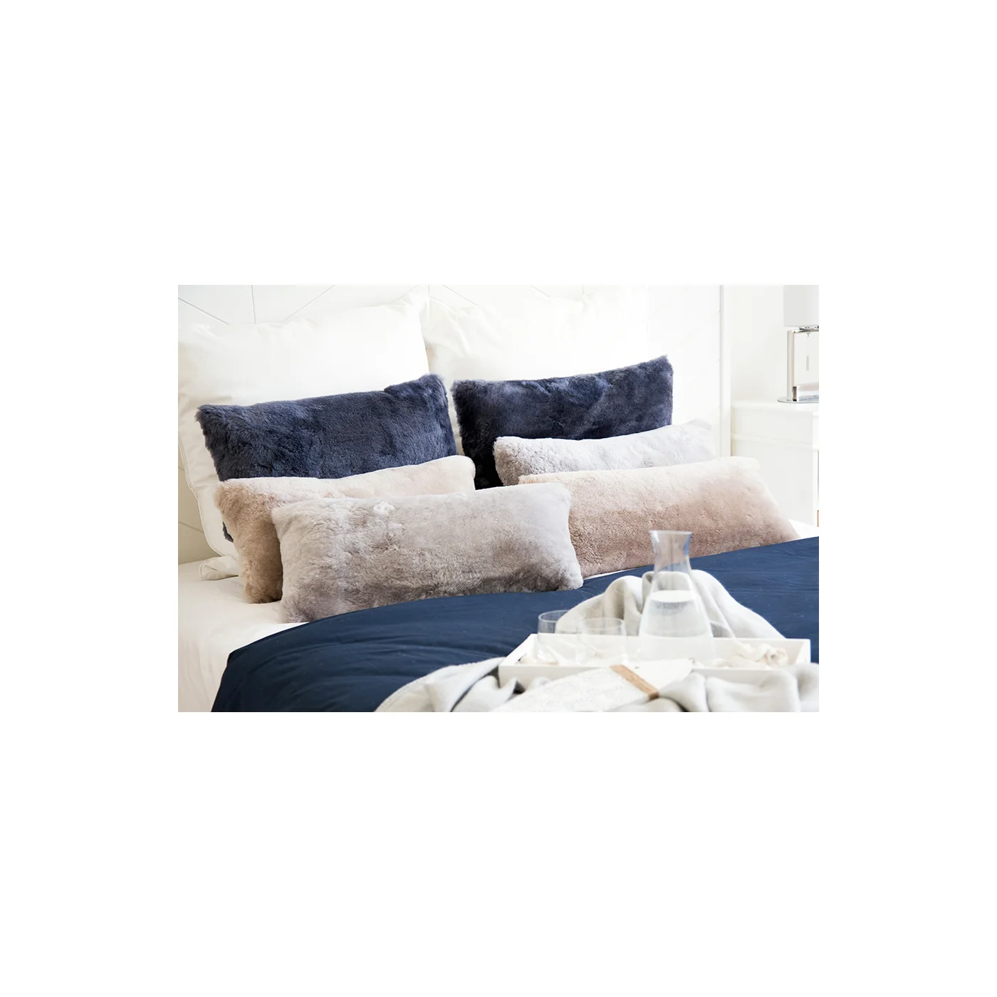 Fleecy Fur Lumbar Pillow