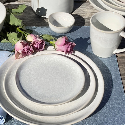 White Lily Valley Ceramic Lead Free Stoneware Dinnerware Set