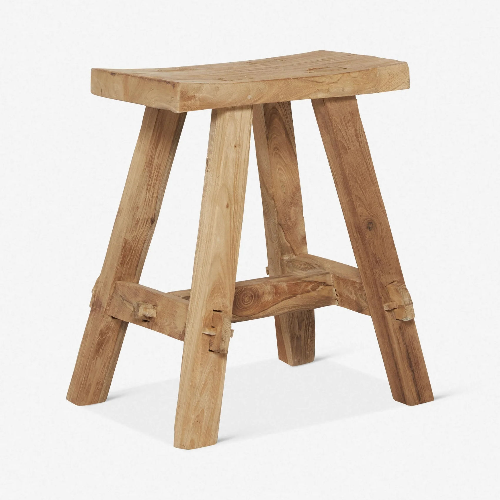 rustic teak shower seat