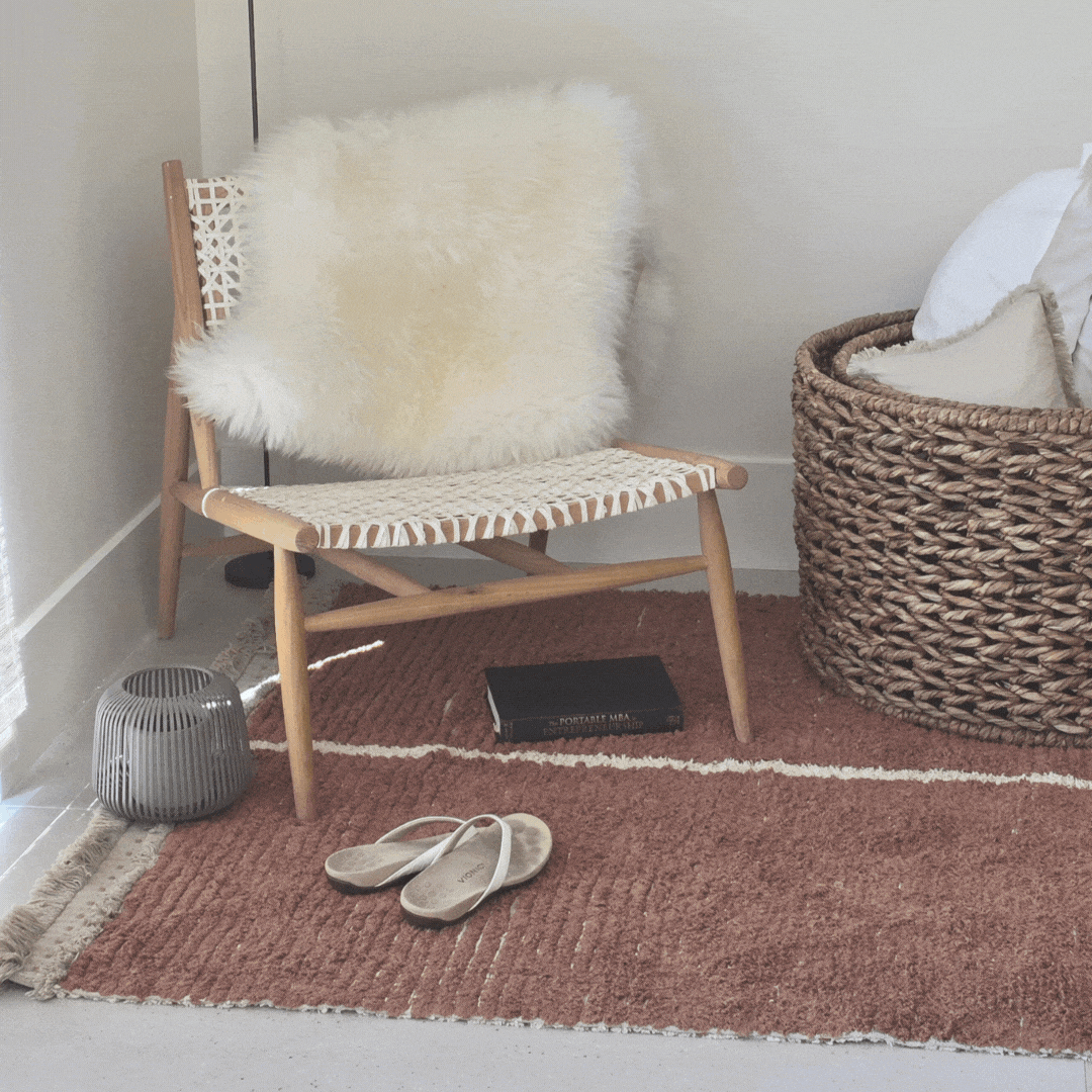 natural cotton reversible washable rug