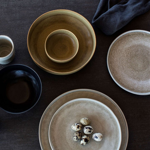 EcoFriendly Minimalist Dinner Plates, Light Set of 4