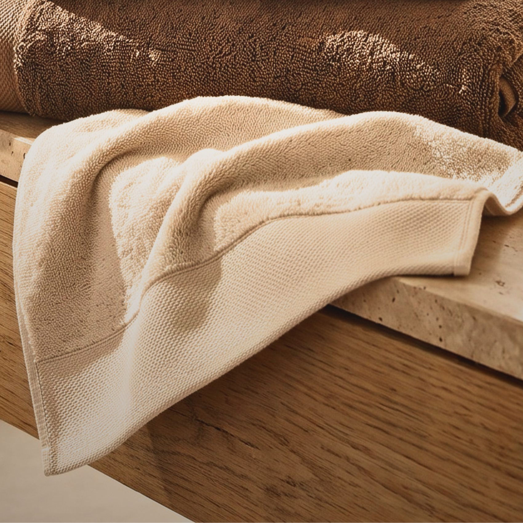 organic bath sheet in a modern design