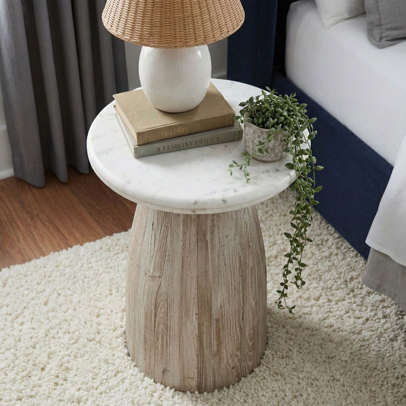 Wood and Marble end table
