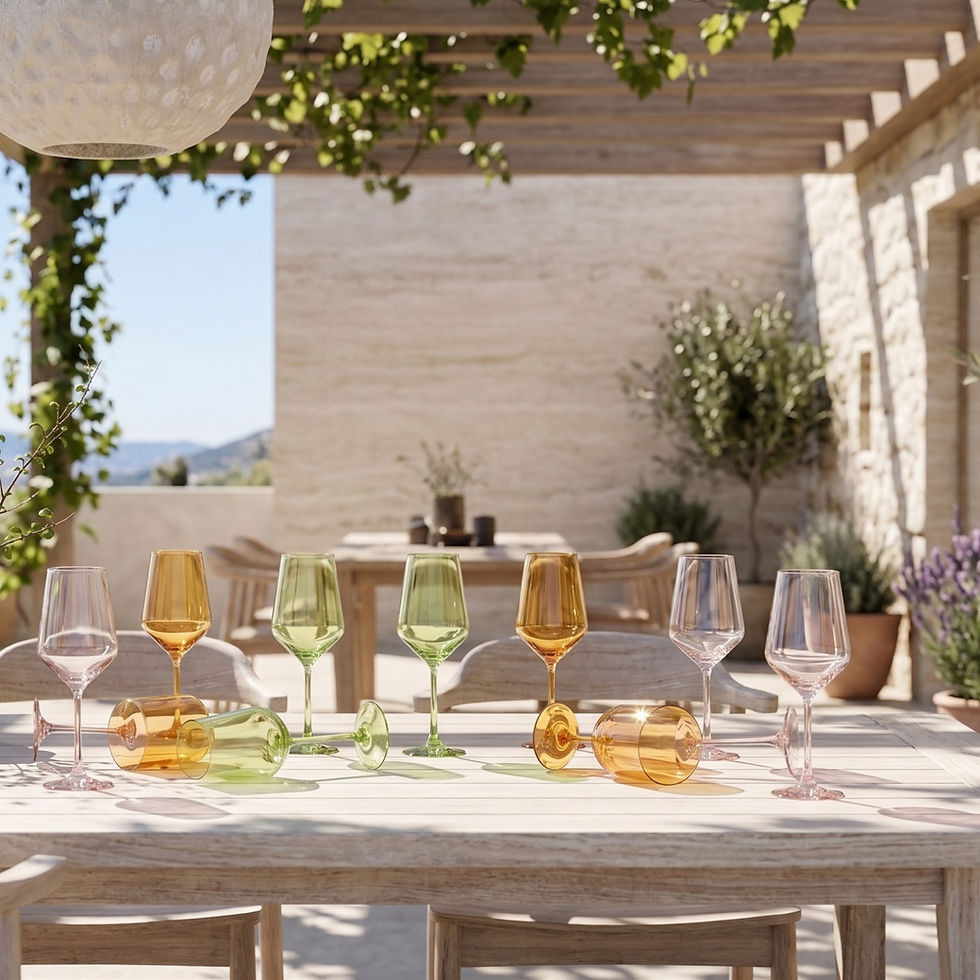 nontoxic colorful wine glasses