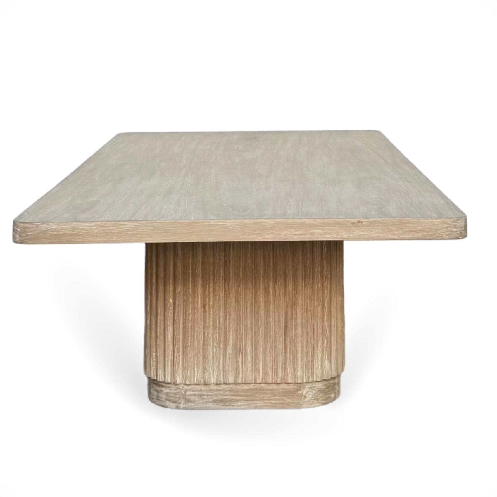 Natural Wood Rectangular Coffee Table