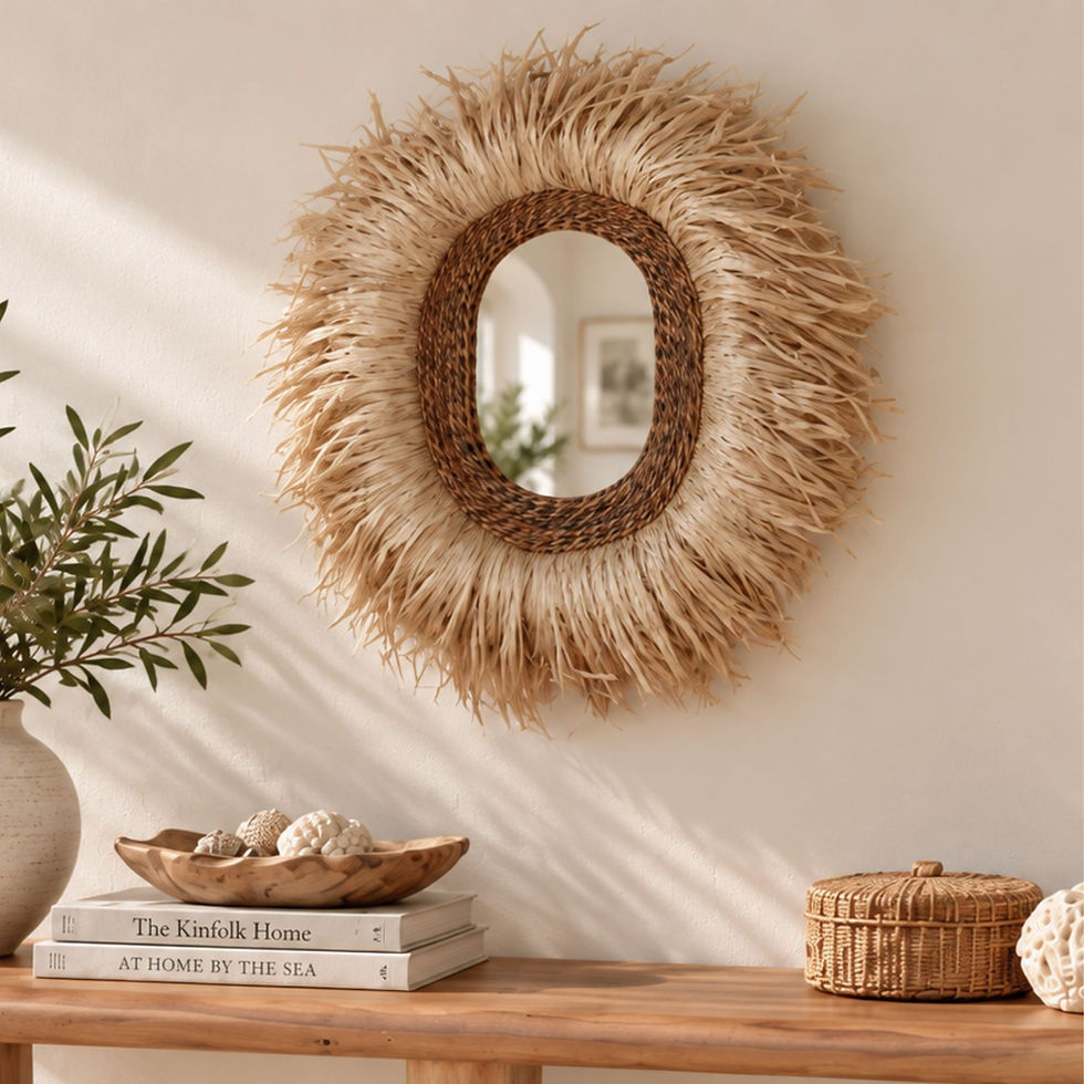 natural wall mirror decor