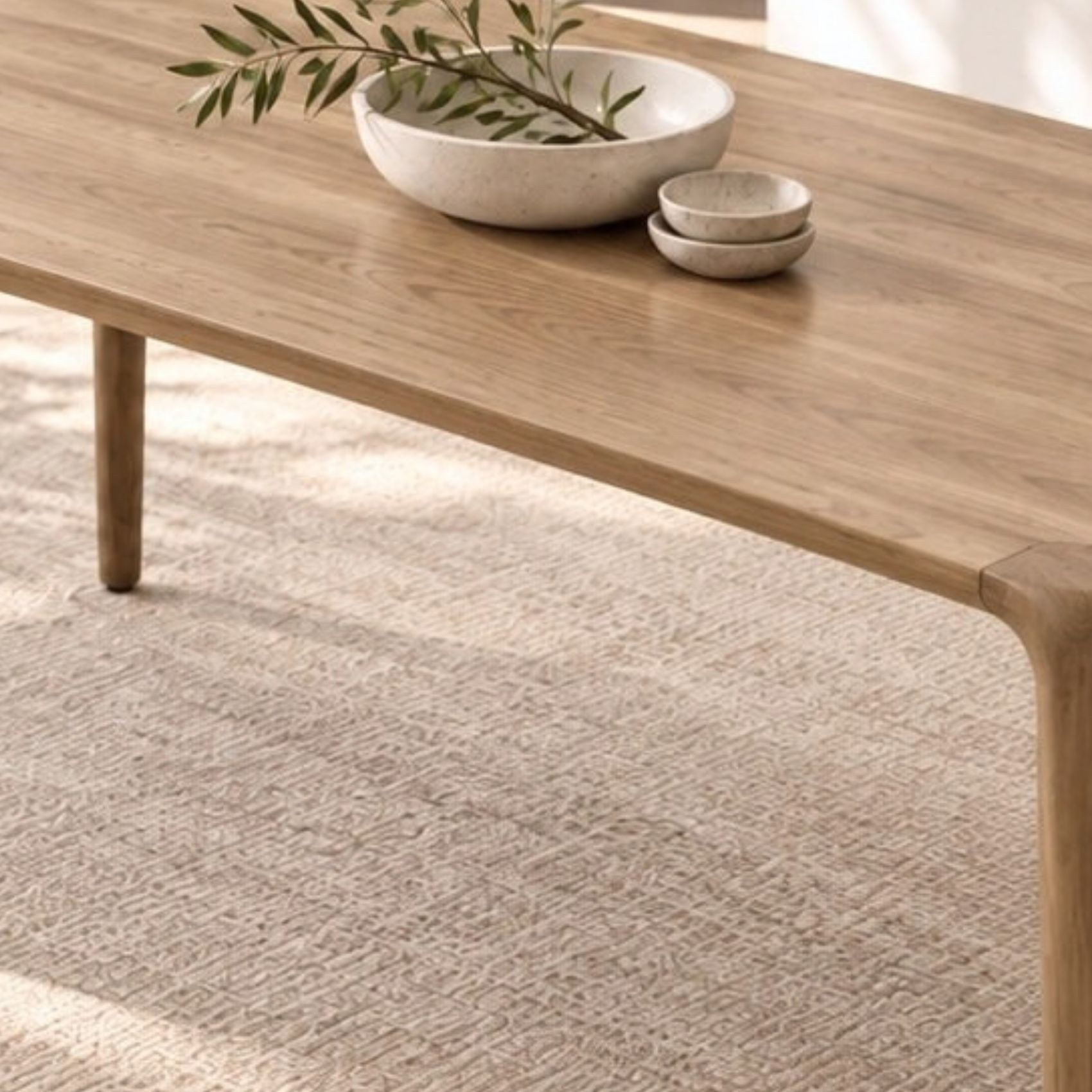 modern wooden dining table