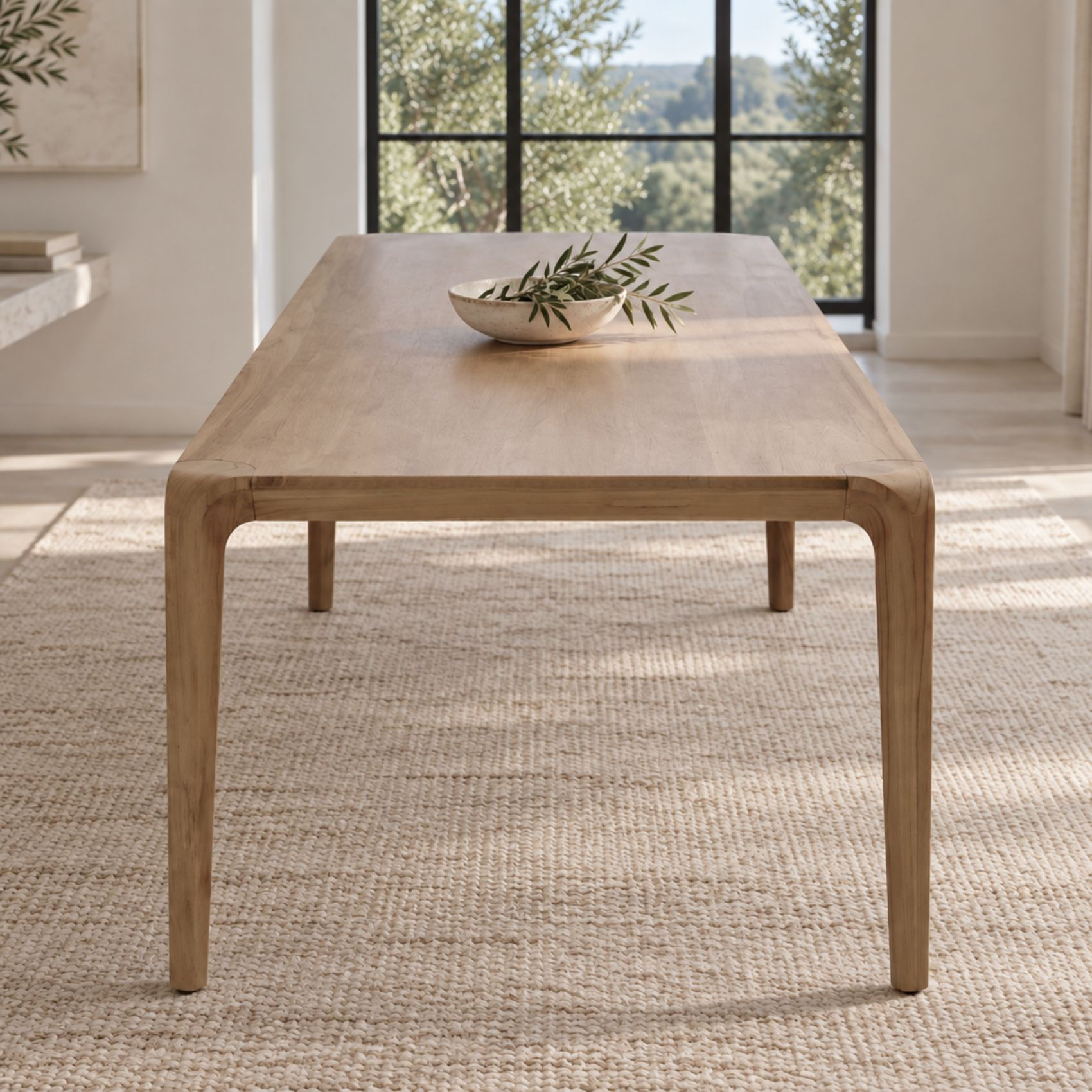 large minimalist dining table