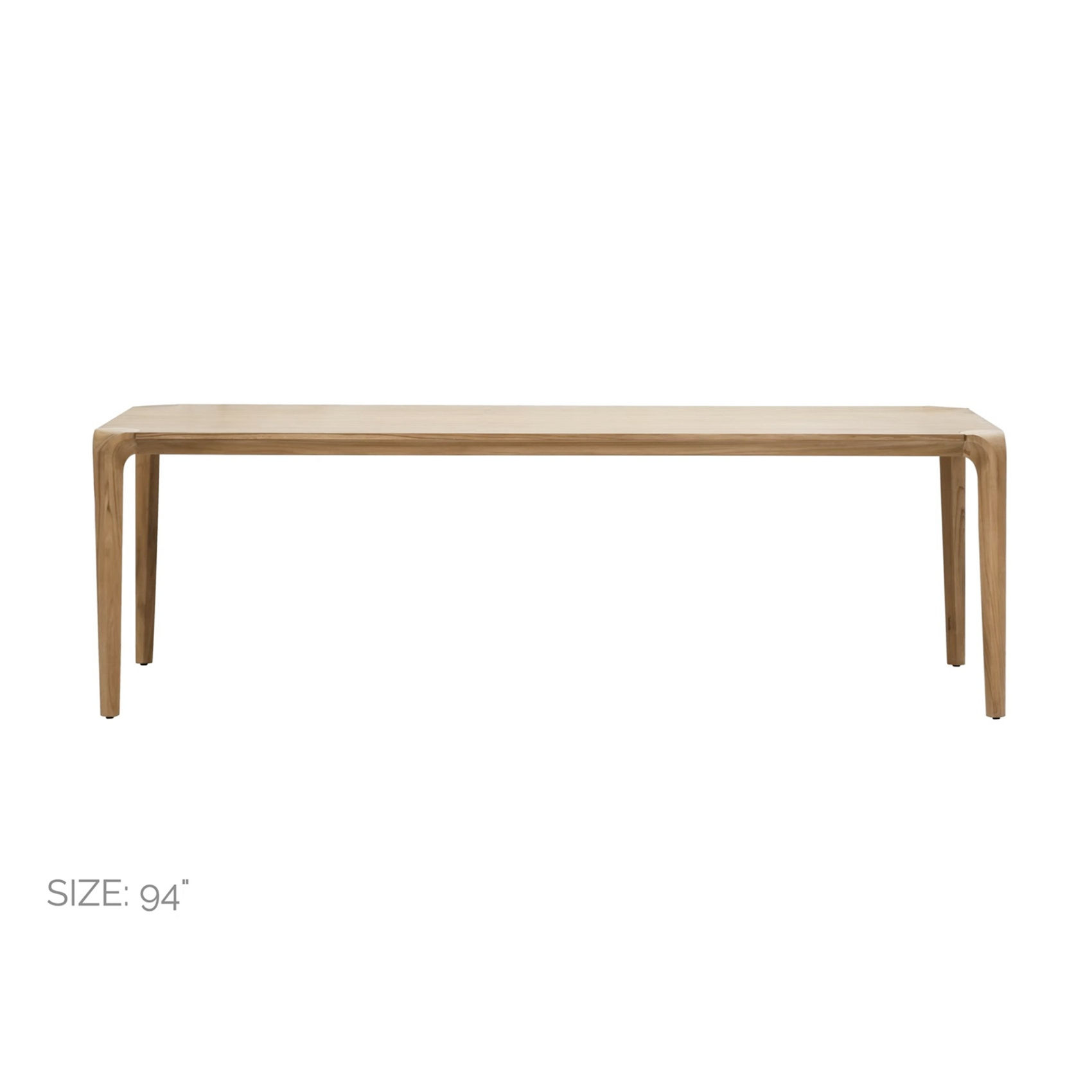 94" teak dining table