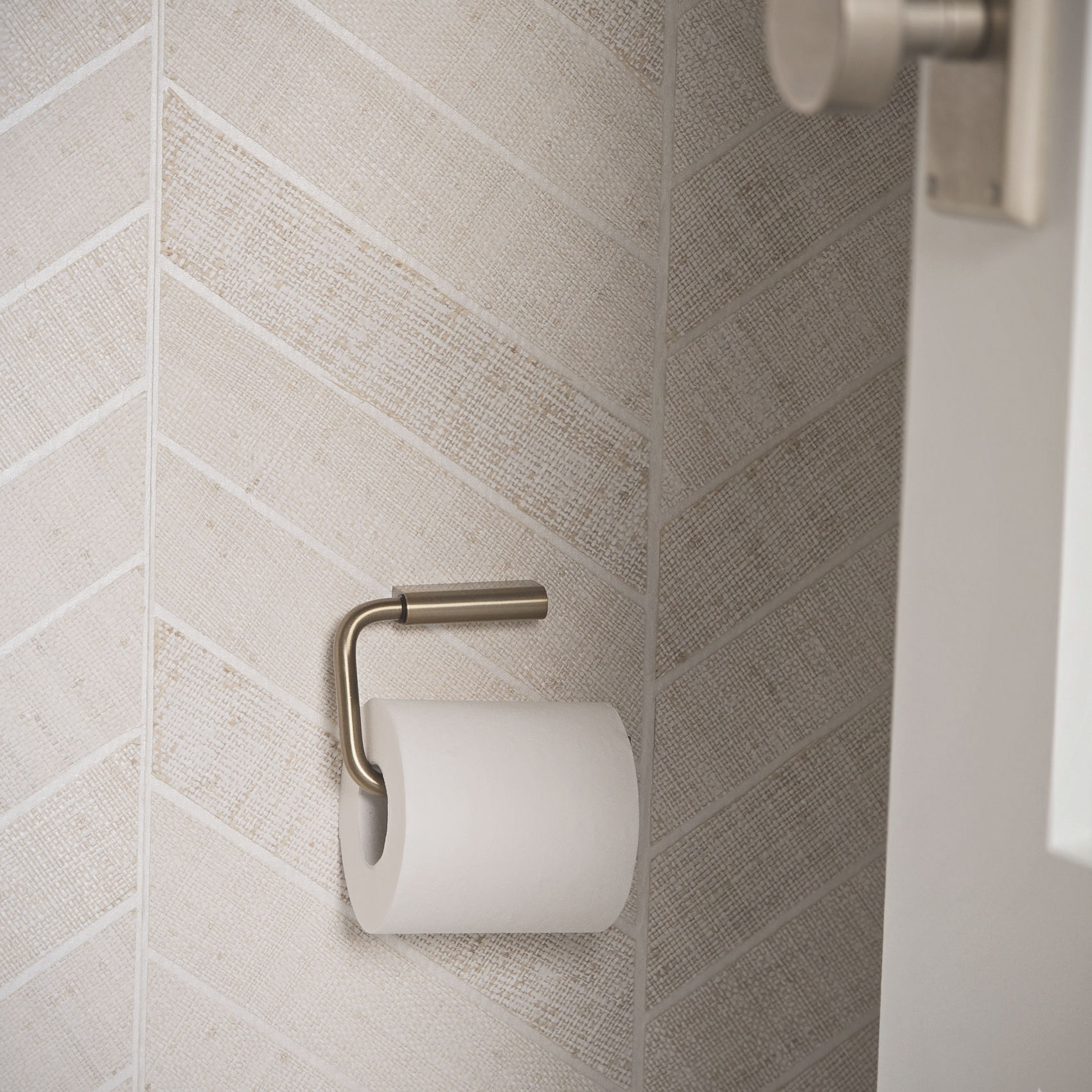 gold Euro style toilet paper holder