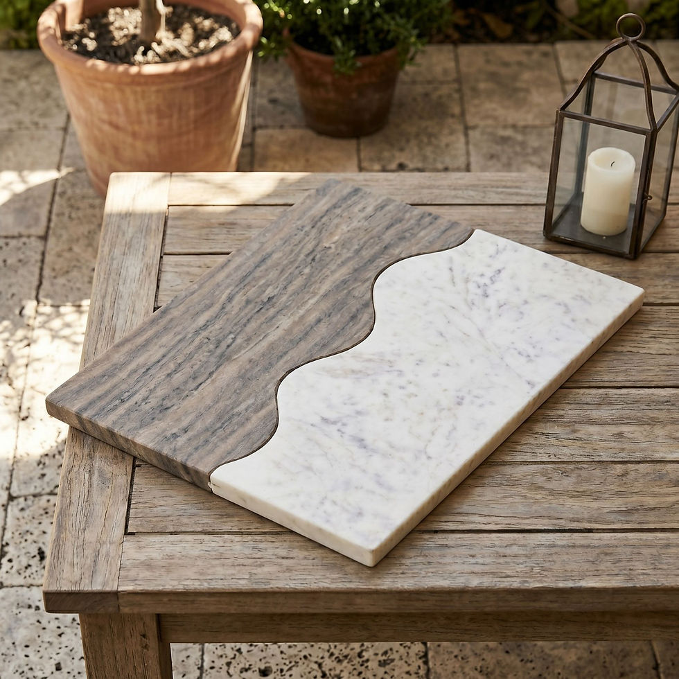 two tone marble cheese board
