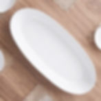 large white stoneware serving platter