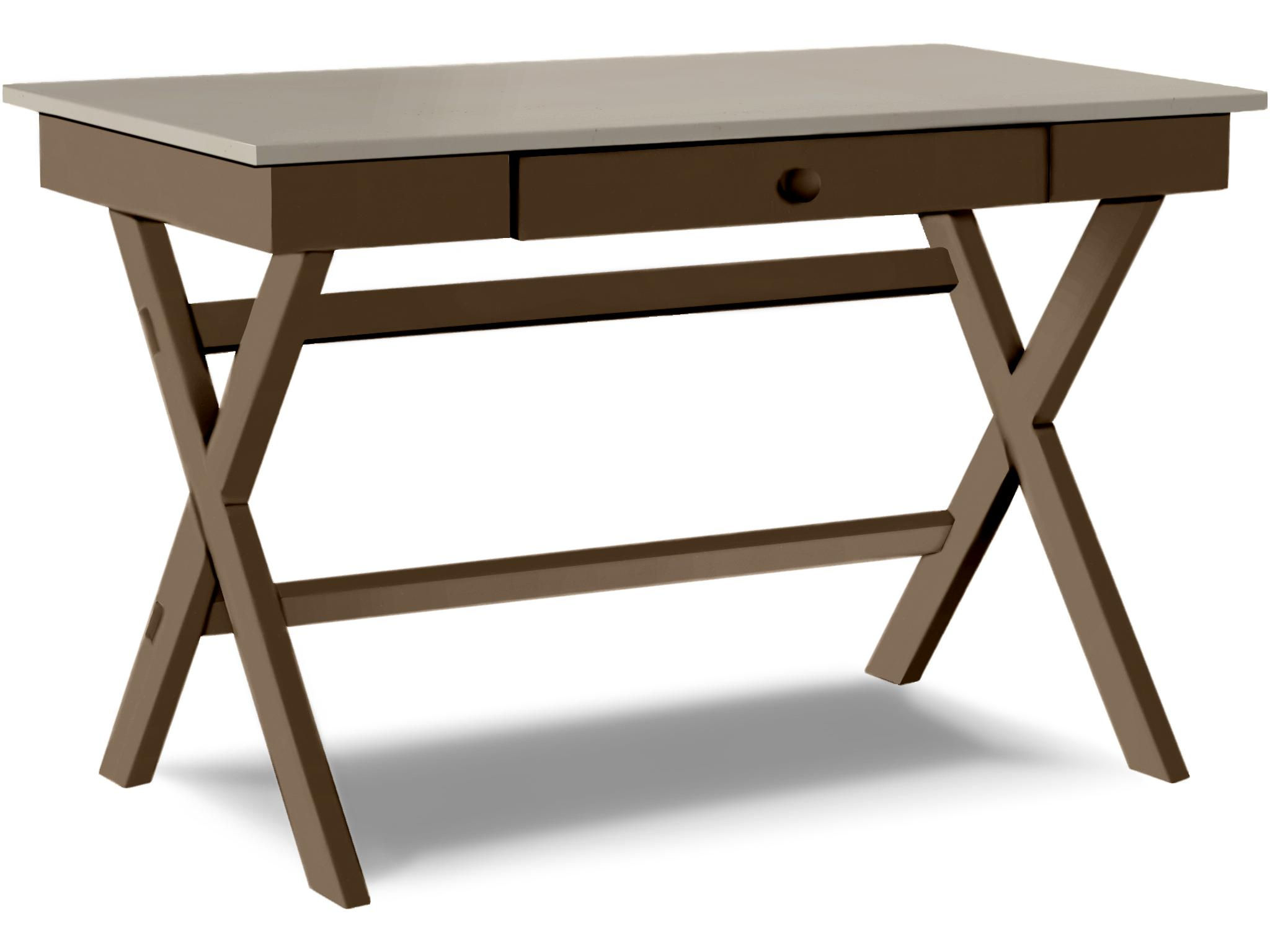 Modern desk unfinished wood