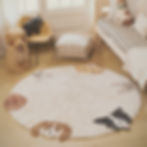 natural nontoxic kids rug with dogs