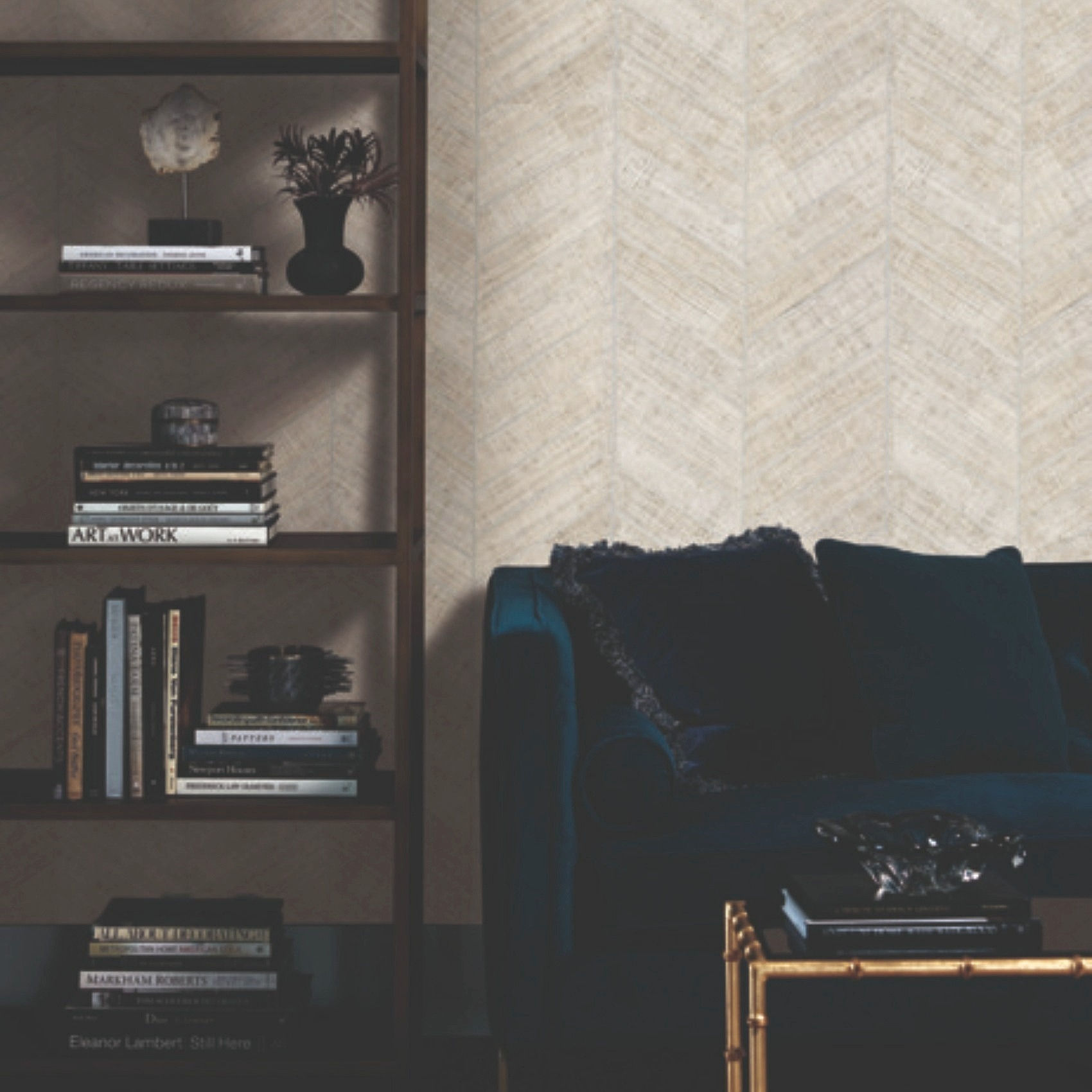 herringbone ivory grasscloth wallpaper