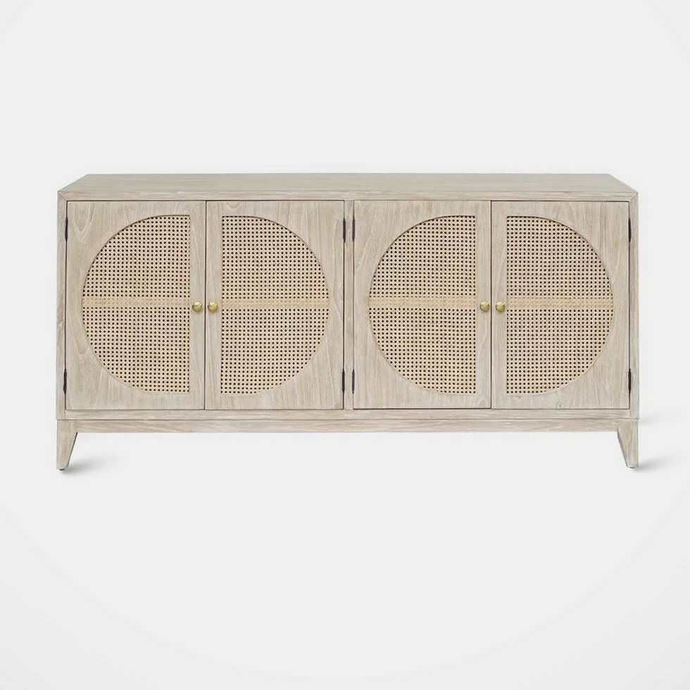 chemical free rattan credenza