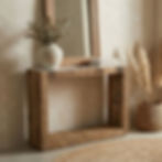 rustic wood console table