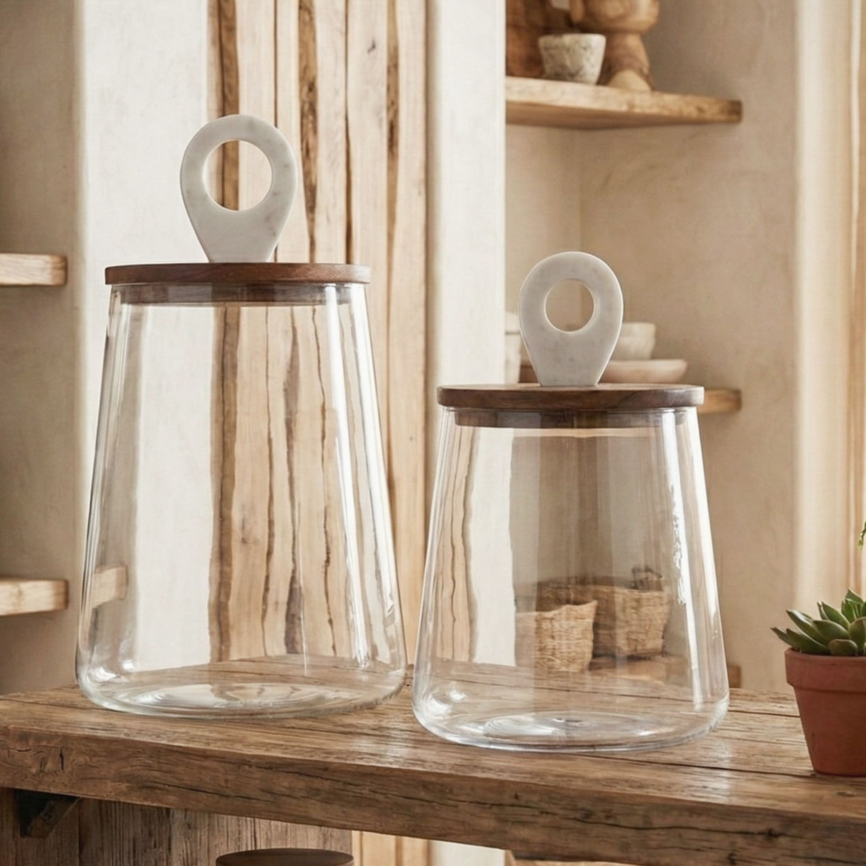 natural farmhouse kitchen canister