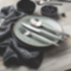 stainless steel flatware with steak knife