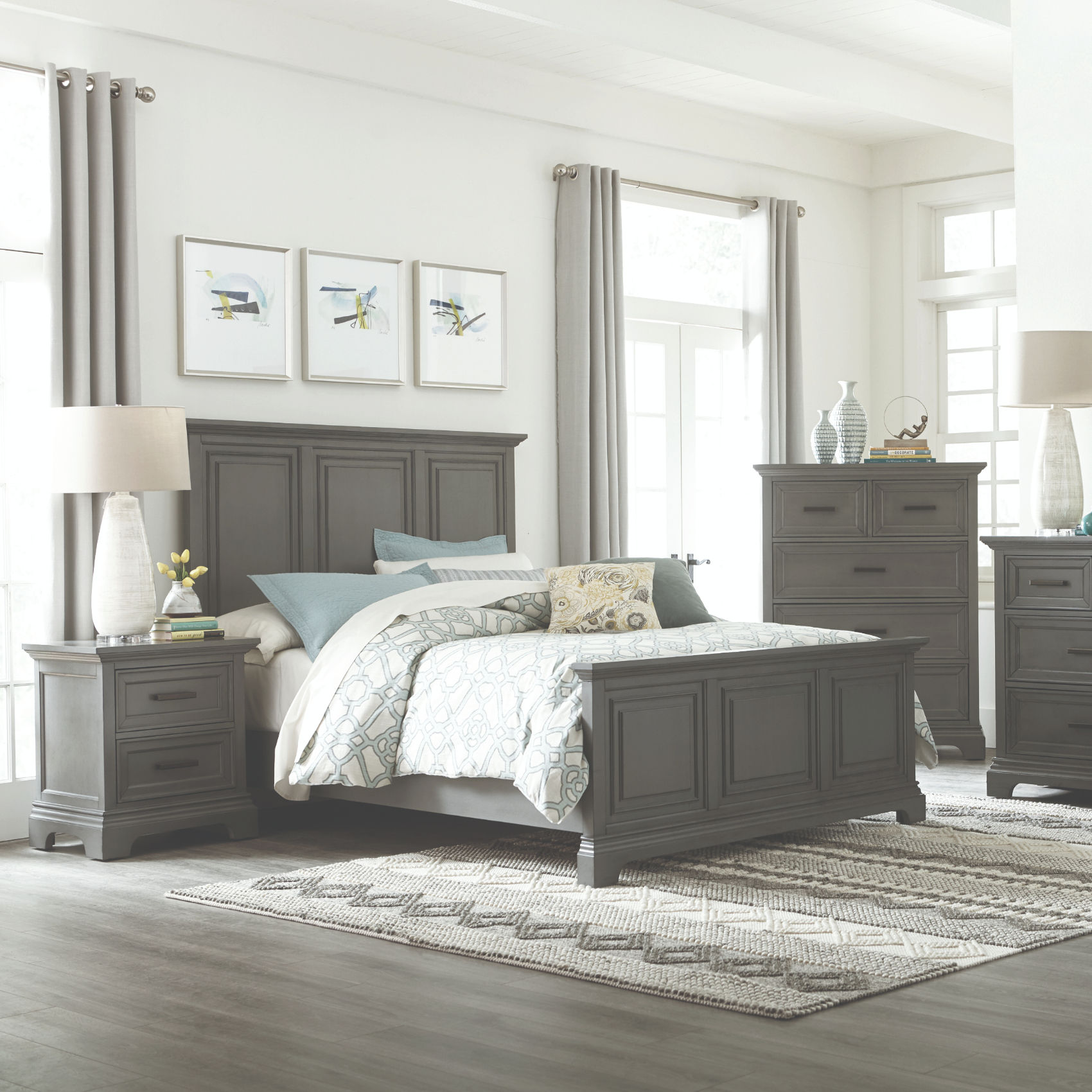 large solid wood bed frame