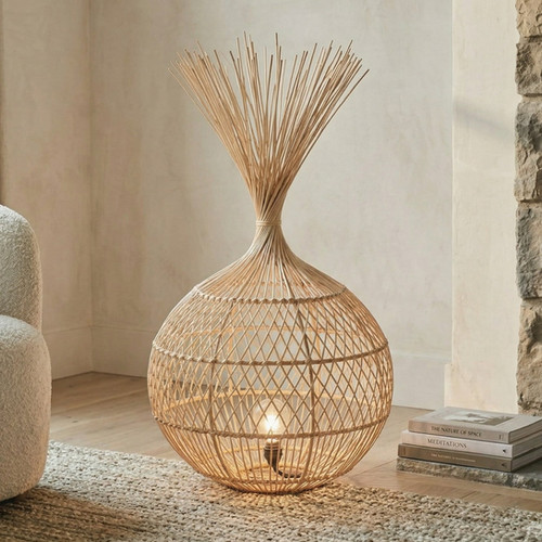 Natural Sky Rattan Floor Lantern, 41
