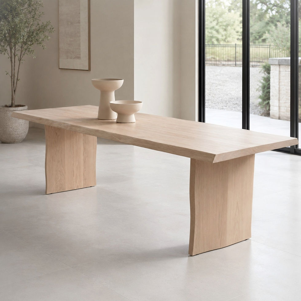 live edge mango wood dining table