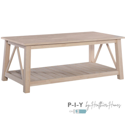 Natural Wood Coffee Table Parawood Sustainable Coffee Table