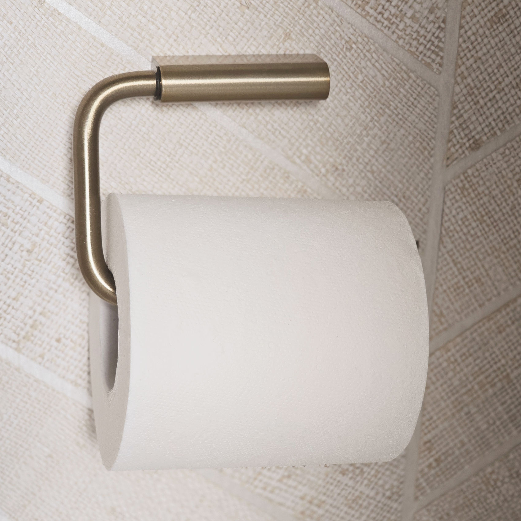 aged brass toilet paper holder