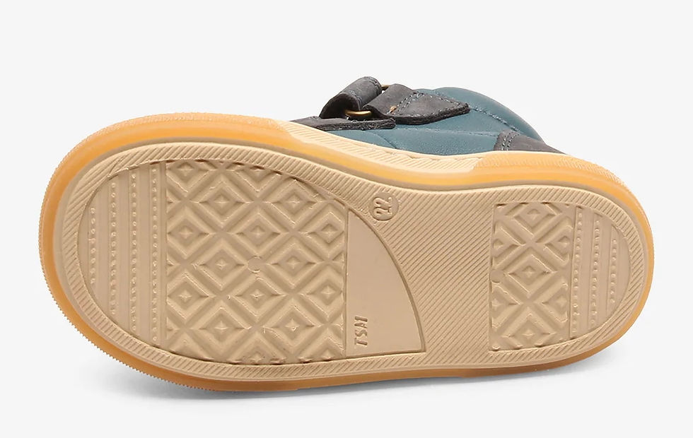 Miniatura: Bisgaard Keo Petrol scarpe pelle LederSchuhe chiusura velcro