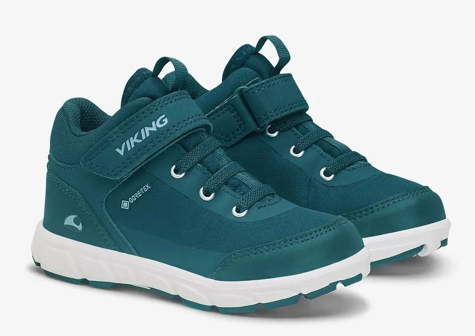Viking Spectrum Mid Kinderschuhe scarpe sportive Gore-Tex lacci elastici velcro