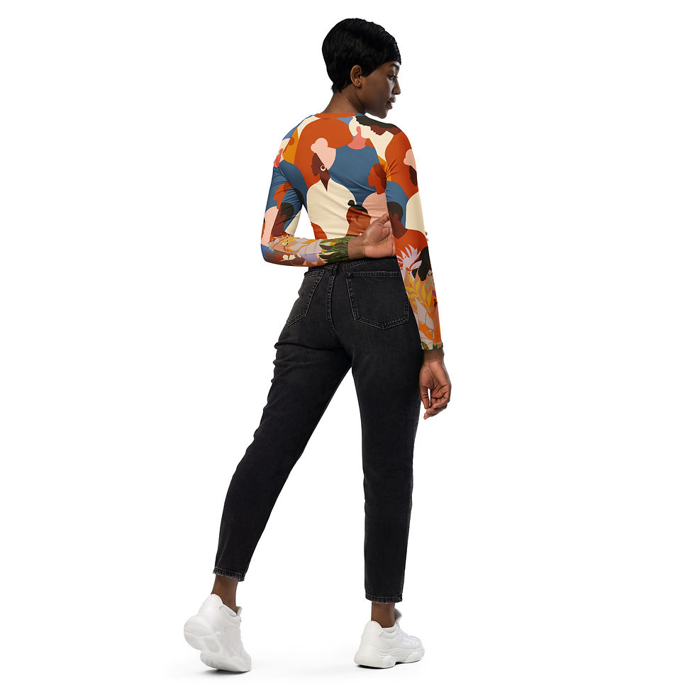 Miniatura: Recycled long-sleeve crop top