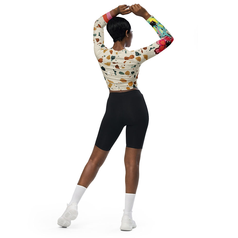 Miniatura: Recycled long-sleeve crop top
