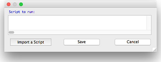 Script dialog