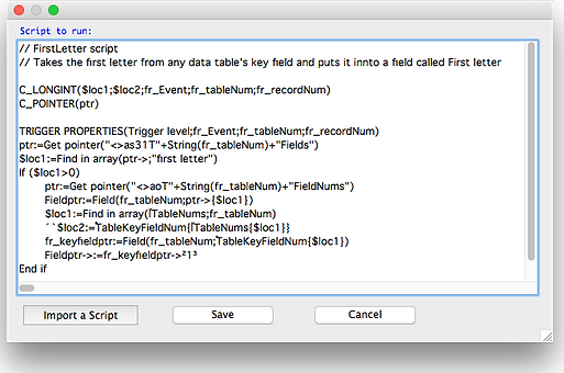 Script to run