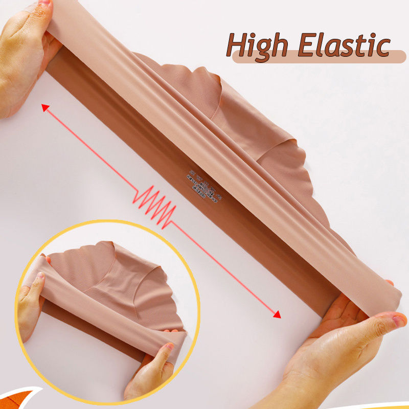 Thumbnail: Ice Silk Seamless Panties 4PCS/Set Women's Briefs Solid Color Elastic Underwear 