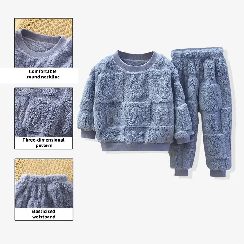 Thumbnail: Baby Girls Clothes For Children Clothing Sets Autumn Winter Kids Boys Plus Fleec