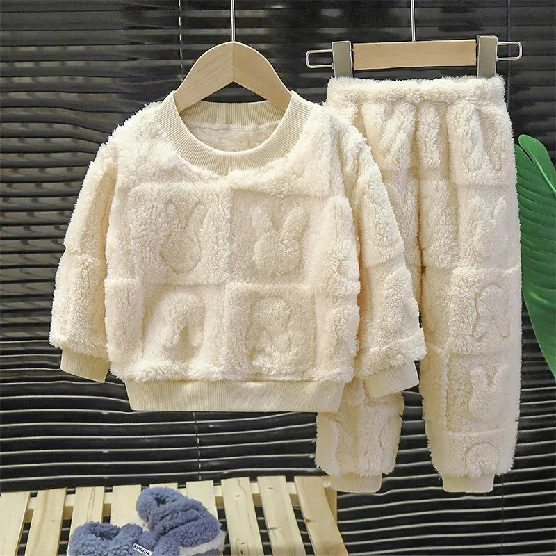 Thumbnail: Baby Girls Clothes For Children Clothing Sets Autumn Winter Kids Boys Plus Fleec
