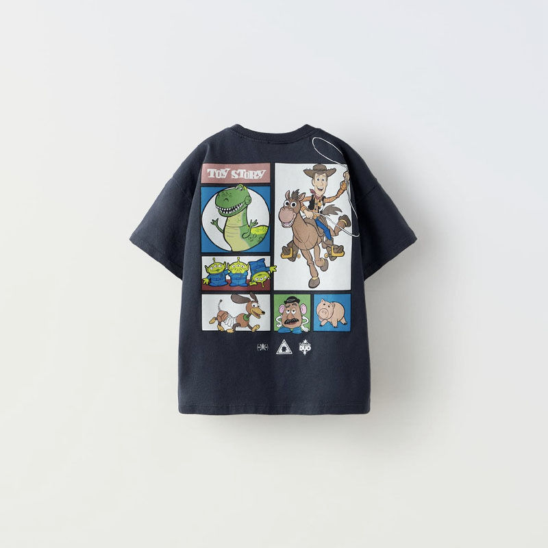 Thumbnail: 1-7 Year Old Kids Clothes T-shirt Cartoon Printed Fashion Short Sleeved Tops Tee