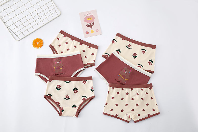 Thumbnail: 3Pcs/lot Kids Panties 7 Collections Chirdren's Underwear Lovely Girls Briefs Flo
