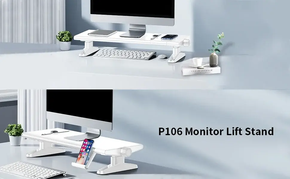 Thumbnail: Oatsbasf Laptop Computer Monitor Stand Riser with Phone Stand 4.5-6.3" Height Ad