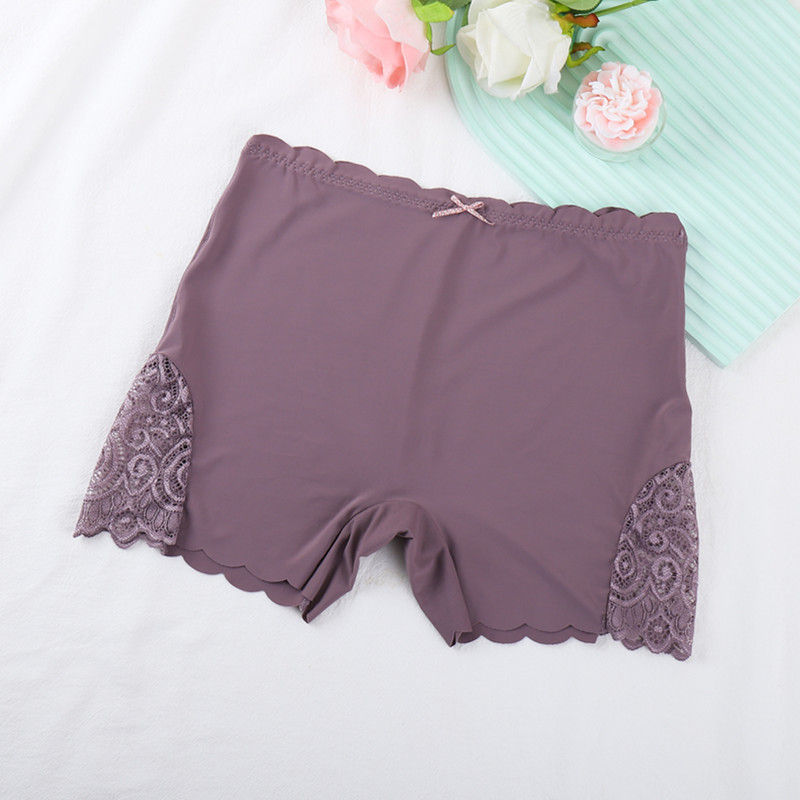 Thumbnail: Sexy Lace Edge Safety Short Pants Soft Seamless Under Skirt Shorts Modal Ice Sil