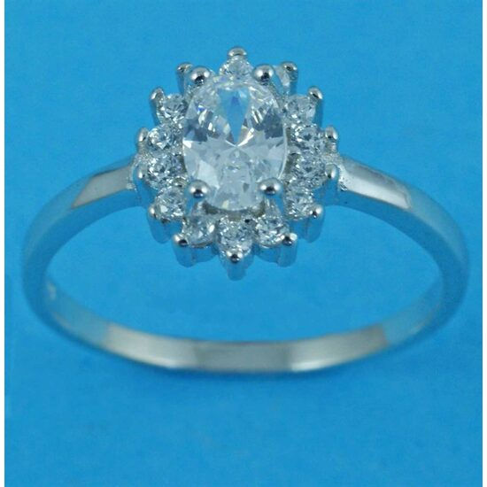 925 Silver CZ Ring
