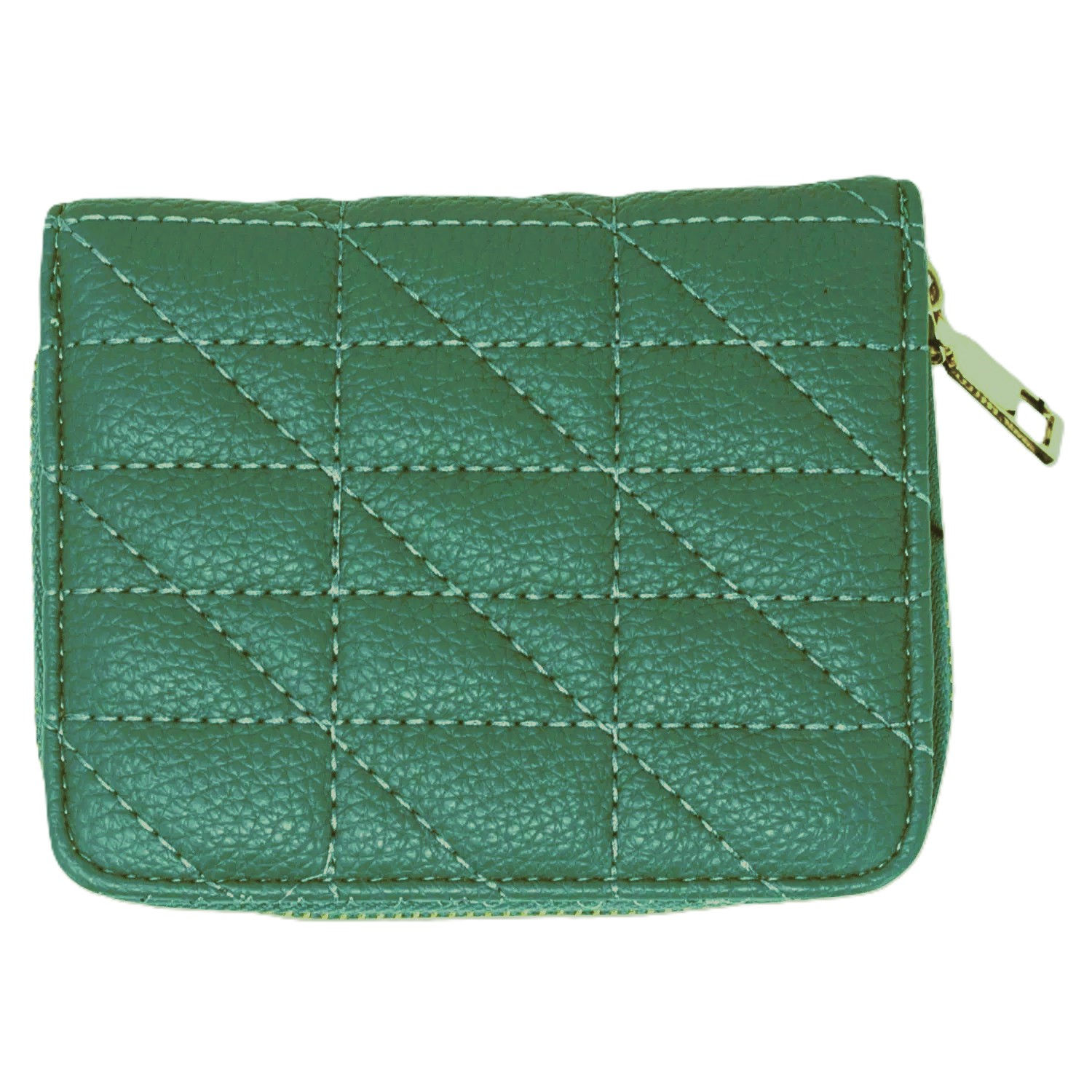 Small Zipped Purse with Stitched Grids