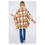 Thumbnail: Faux Fur Front Opening Check Cape