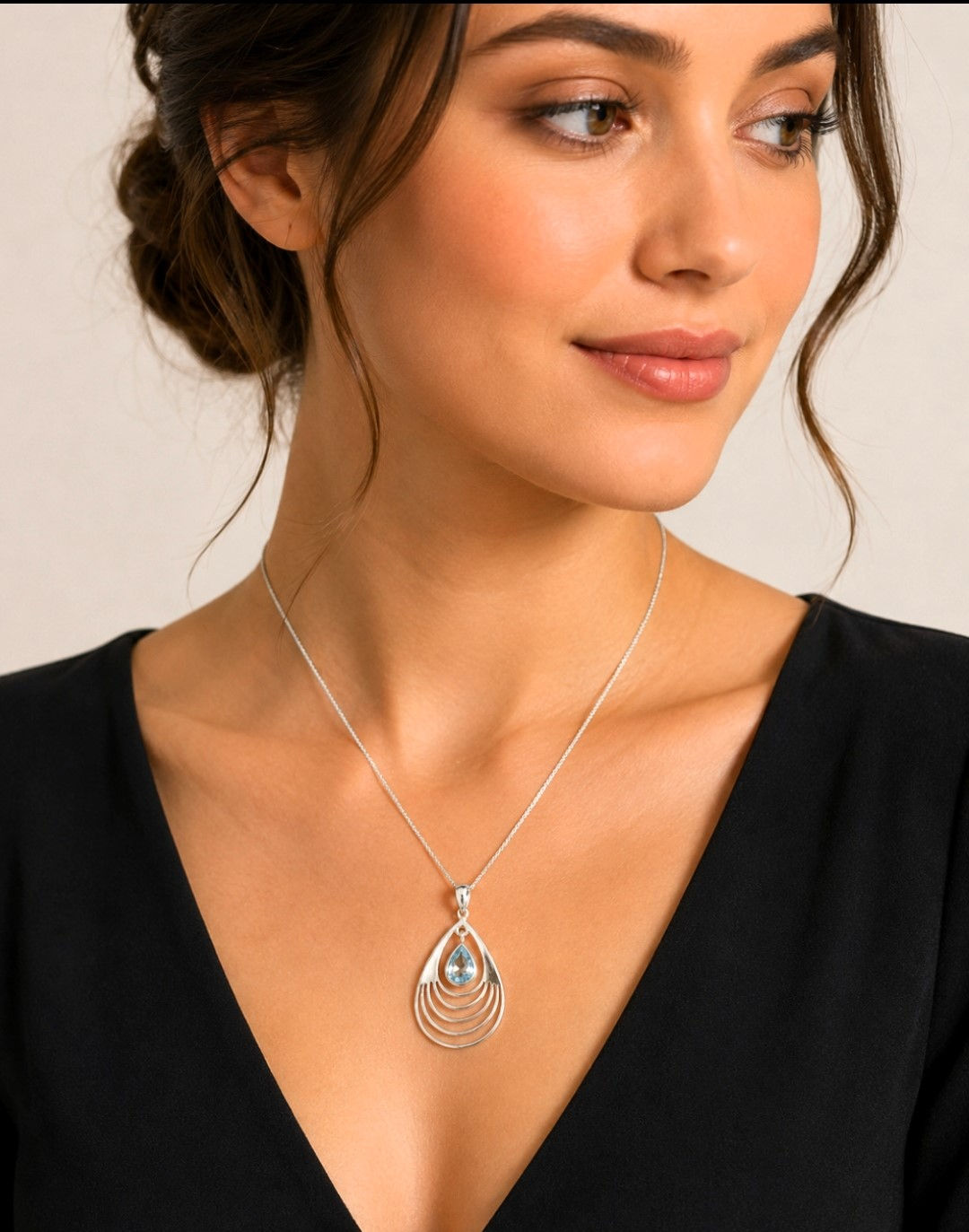 925 Blue Topaz Necklace