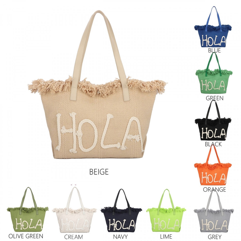 Canvas Hola Beach Tote Bag