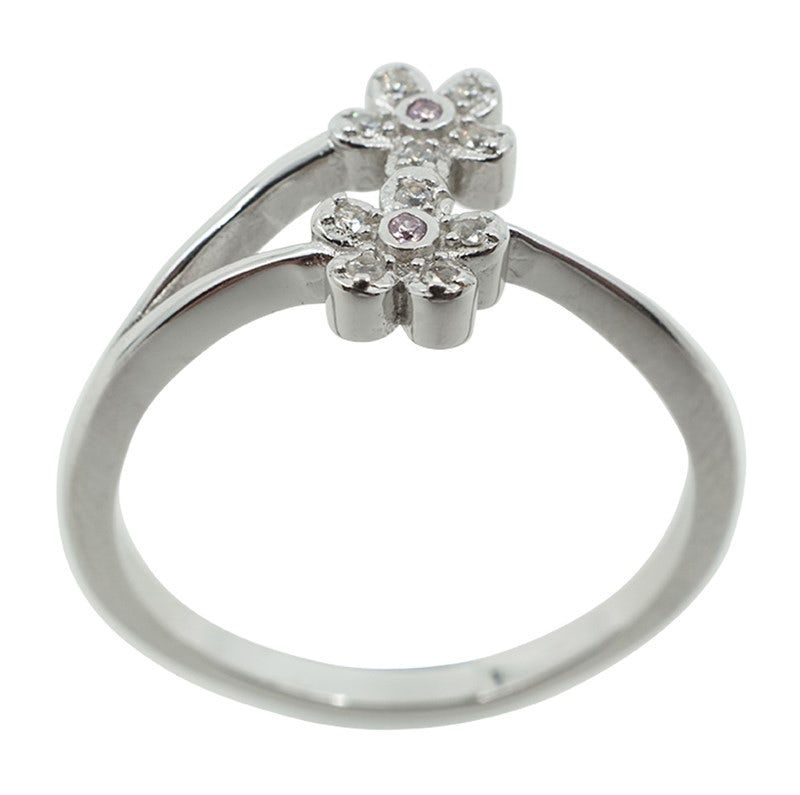 925 Silver CZ Flower Ring