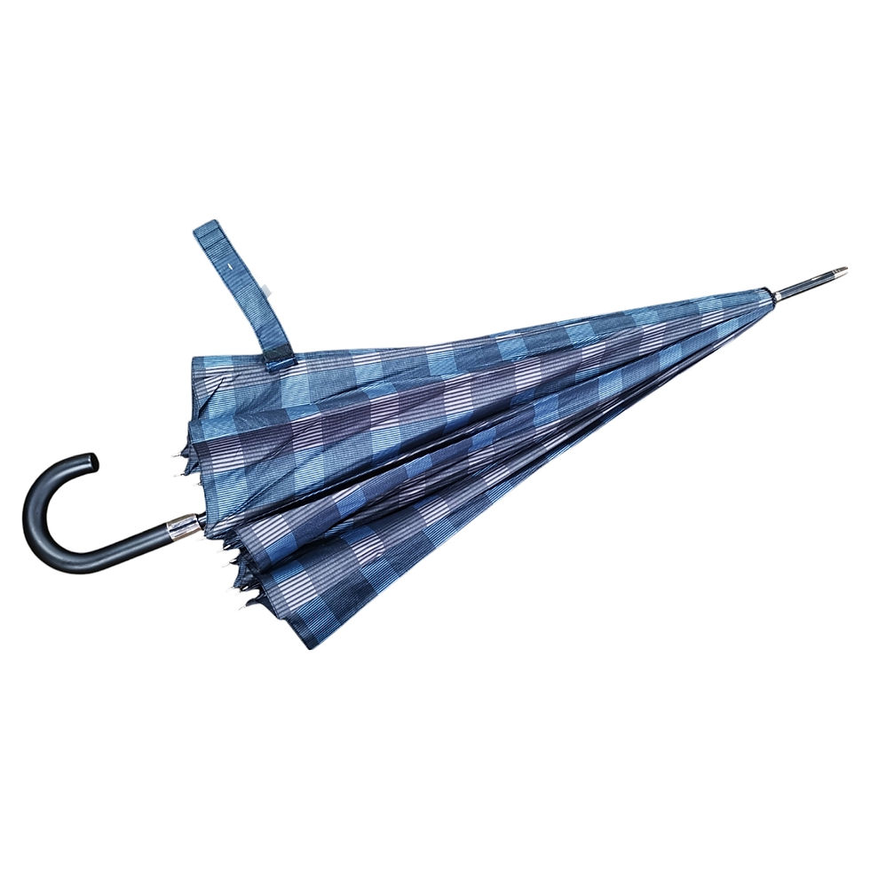 Thumbnail: Black Checked Print Long Umbrella