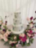 Painted buttercream cake with floral installation - Handmade by Hannah - Staunton Harold Hall - 2024